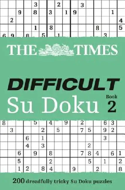 The Times Difficult Su Doku Book 2 by The Times Mind Games