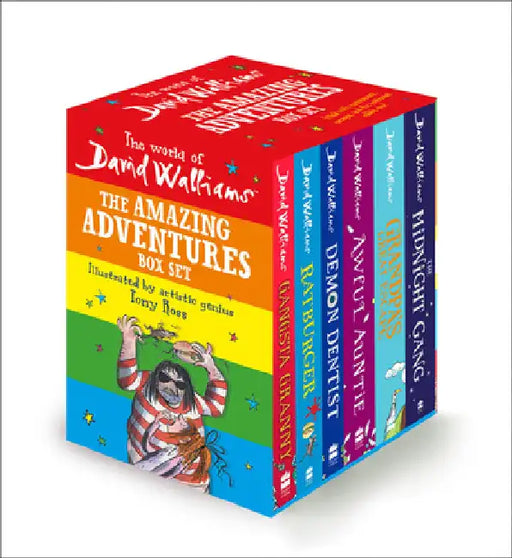 The World of David Walliams: The Amazing Adventures Box Set: Gangsta Granny; Ratburger; Demon Dentist; Awful Auntie; Grandpaâ€™s Great Escape; the Midnight Gang by David Walliams