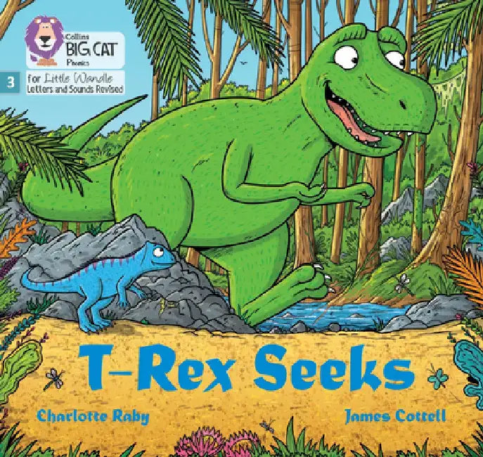T-Rex Seeks: Phase 3 Set 1 Blending Practice by Charlotte Raby