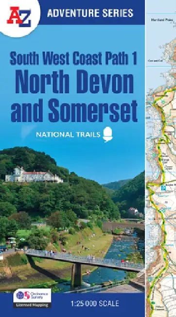 South West Coast Path 1 – North Devon & Somerset by A–Z maps