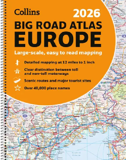 Collins 2026 Big Road Atlas Europe by Collins Maps
