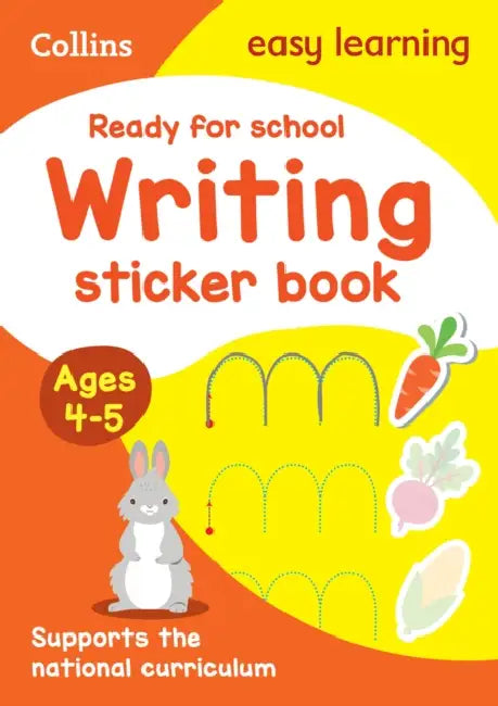 Ready for school: writing Sticker Book Ages 4-5 by Collins Easy Learning
