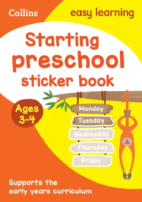 Starting preschool Sticker Book Ages 3-4 by Collins Easy Learning