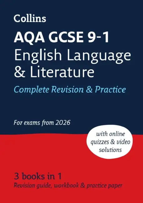 AQA GCSE 9-1 English Language and Literature Complete Revision & Practice: Ideal for the 2026 and 2027 Exams Includes Online Edition, Quizzes and Video Solutions by Collins GCSE