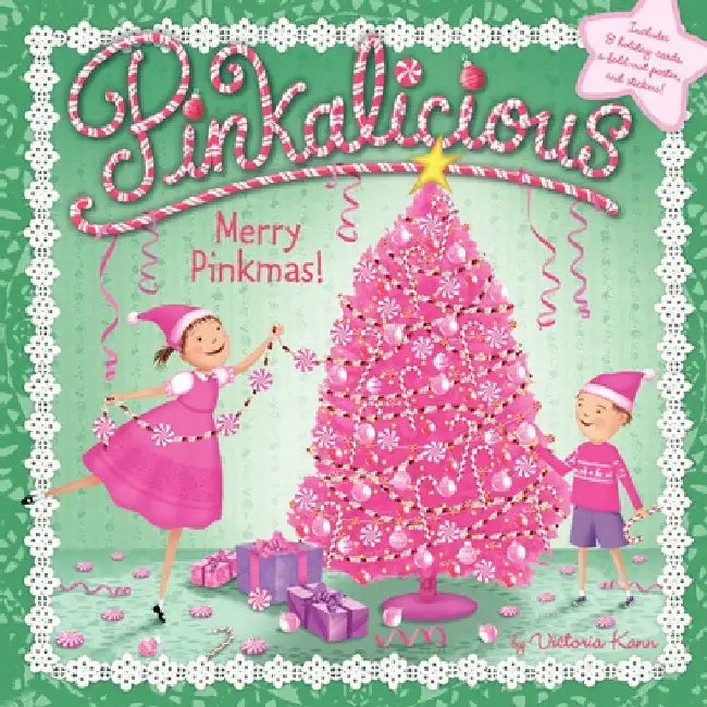 Pinkalicious: Merry Pinkmas!: A Christmas Holiday Book for Kids [With 8 Holiday Cards and Poster] by Victoria Kann