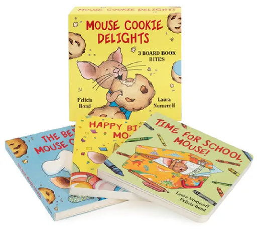 If You Give 3-Book Board Book Boxed Set: The Best Mouse Cookie; Happy Birthday, Mouse!; Time for School, Mouse! by Laura Joffe Numeroff
