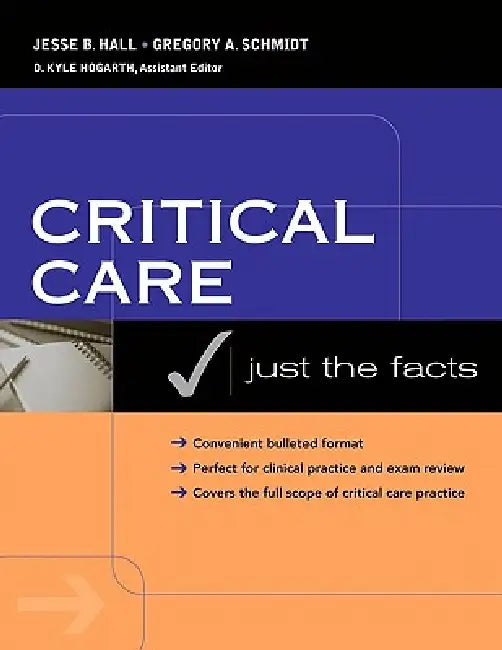 Critical Care: Just the Facts by Jesse B. Hall, Gregory a. Schmidt