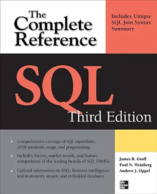 SQL the Complete Reference 3rd Edition by Groff, James R.