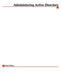 Administering Active Directory by Mark Wilkins