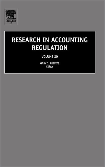 Research In Accounting Regulation  (Vol. 20)