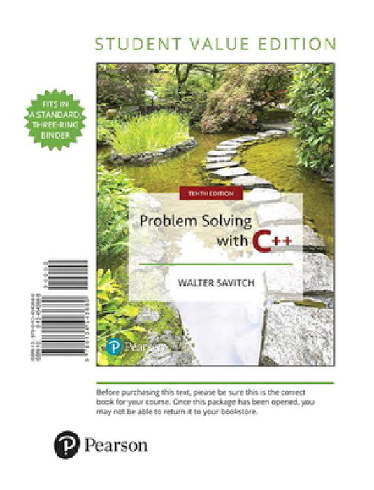 Problem Solving with C++ by Walter Savitch, Kenrick Mock