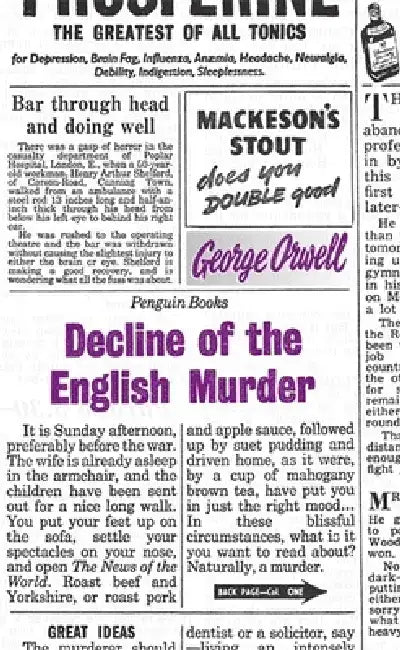 Decline of the English Murder by George Orwell