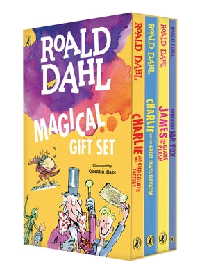 Roald Dahl Magical Gift Set (4 Books): Charlie and the Chocolate Factory, James and the Giant Peach, Fantastic Mr. Fox, Charlie and the Great Glass El by Roald Dahl