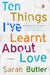 Ten Things I've Learnt About Love by Sarah Butler