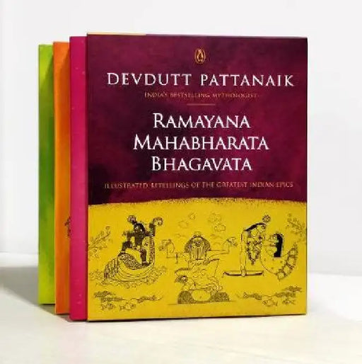 Ramayana, Mahabharata, Bhagavata: Illustrated Retellings of the Greatest Indian Epics by Devdutt Pattanaik