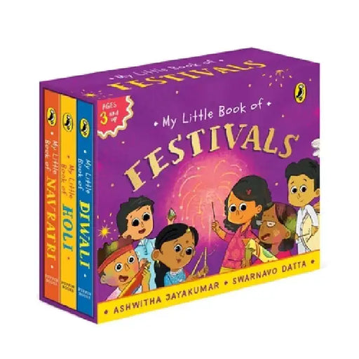 My Little Book of Festivals (Boxset): Illustrated Board Books on the Indian Festivals of Diwali, Holi and Navratri Hindu Mythology for Kids Age 3+ by Ashwitha Jayakumar
