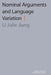 Nominal Arguments and Language Variation by Li Julie Jiang