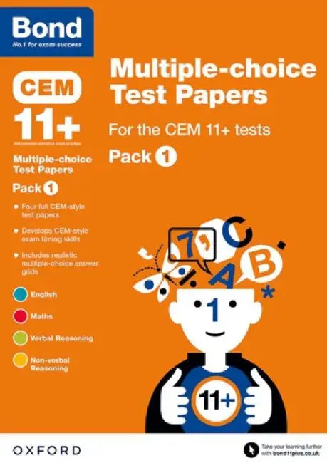 Bond 11+: Multiple-choice Test Papers for the CEM 11+ Tests Pack 1: Ready for the 2025 exam by Michellejoy (, UK) Hughes