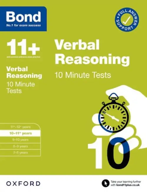 Bond 11+: Bond 11+ 10 Minute Tests Verbal Reasoning 10-11 years: For 11+ GL assessment and Entrance Exams by Frances Down