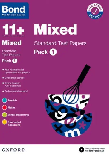 Bond 11+: Bond 11+ Mixed Standard Test Papers: Pack 1: For 11+ GL assessment and Entrance Exams by Bond 11+