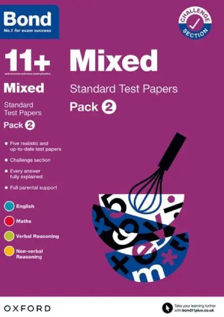 Bond 11+: Bond 11+ Mixed Standard Test Papers: Pack 2: For 11+ GL assessment and Entrance Exams by Bond 11+