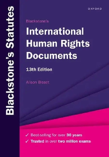 Blackstones International Human Rights Documents 13th Editio by Bisset