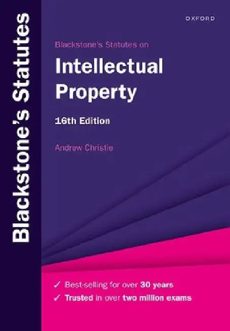 Blackstone's Statutes on Intellectual Property by Andrew Christie