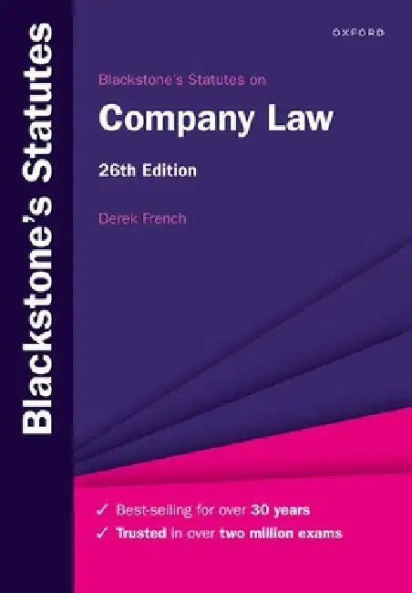 Blackstone's Statutes on Company Law by Derek French