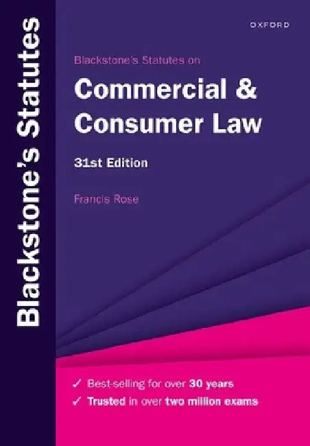 Blackstones Statutes on Commercial and Consumer Law 31st Edition by Rose