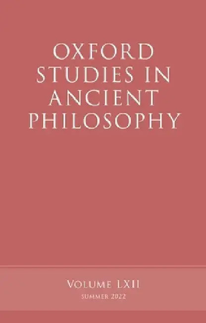 Oxford Studies in Ancient Philosophy V62 by Caston
