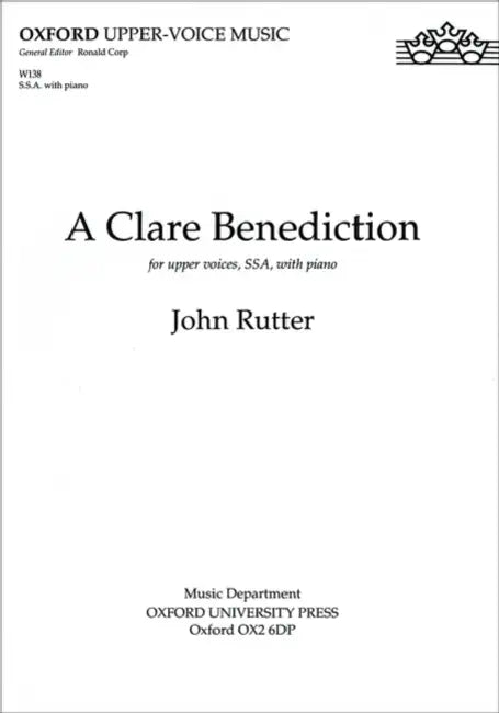 A Clare Benediction by John (COP) Rutter
