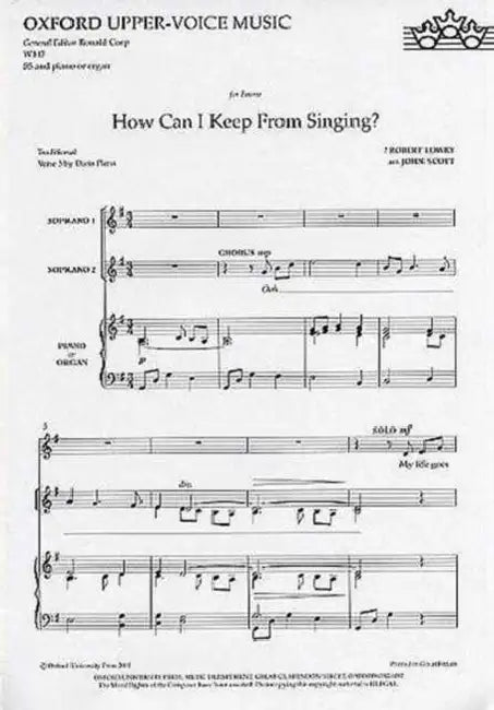 How can I keep from singing? by Richard Horsey