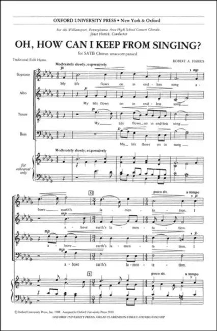 Oh, how can I keep from singing? by Robert A. (COP) Harris