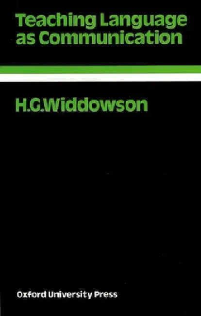 Teaching Language as Communication by H. G. Widdowson