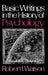 Basic Writings in the History of Psychology by Robert I. Watson, Robert I. Watson