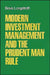 Modern Investment Management and the Prudent Man Rule by Bevis Longstreth, John Mason Harding, Daniel Steiner