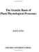 The Genetic Basis of Plant Physiological Processes by John King