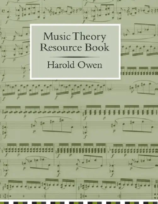 Music Theory Resource Book by Harold Owen
