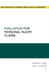Evaluation for Personal Injury Claims by Andrew W. Kane, Joel A. Dvoskin