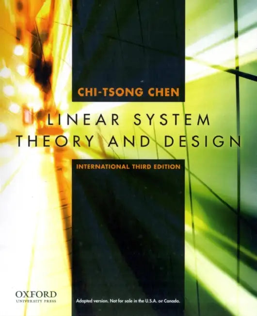 Chen C Linear System Theory And Design by Chi-Tsong Chen