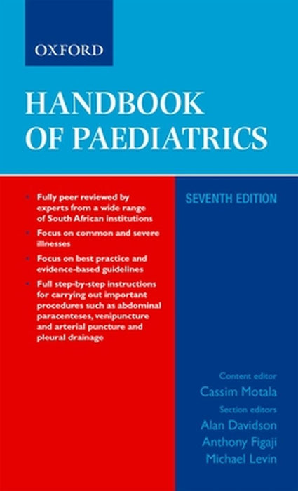 Handbook Of Paediatrics 7E by Motala, .