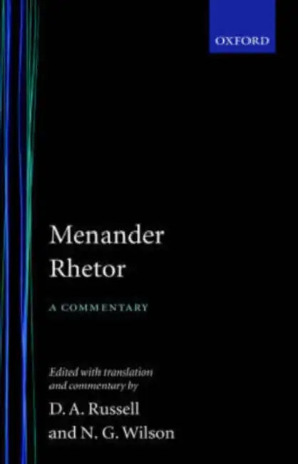 Rhetor by Menander, Oxford University Press, Donald A. Russell