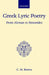 Greek Lyric Poetry from Alcman to Simonides by C. M. Bowra