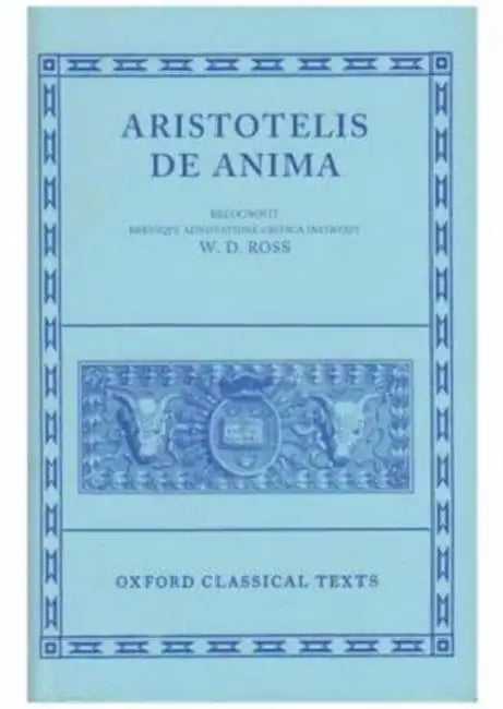 de Anima by Aristotle, David Ross