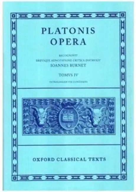 Opera by Plato, J. Burnet