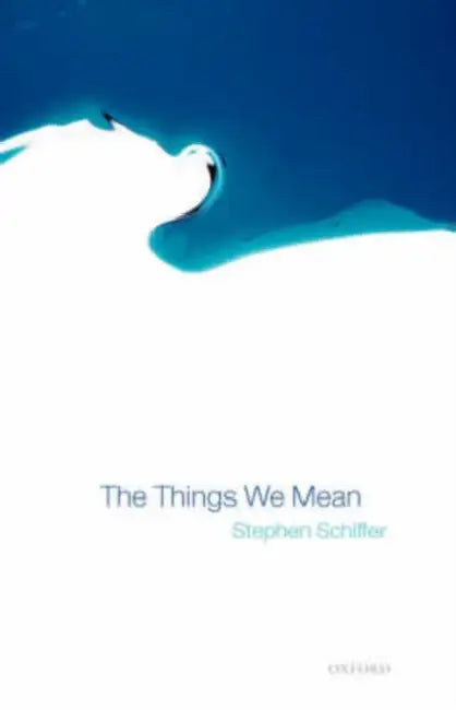 The Things We Mean by Evgeny (Professor, Ca'Foscari University of Venice) Dobrenko