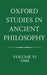 Oxford Studies in Ancient Philosophy: Volume VI: 1988 by Heinrich Kley