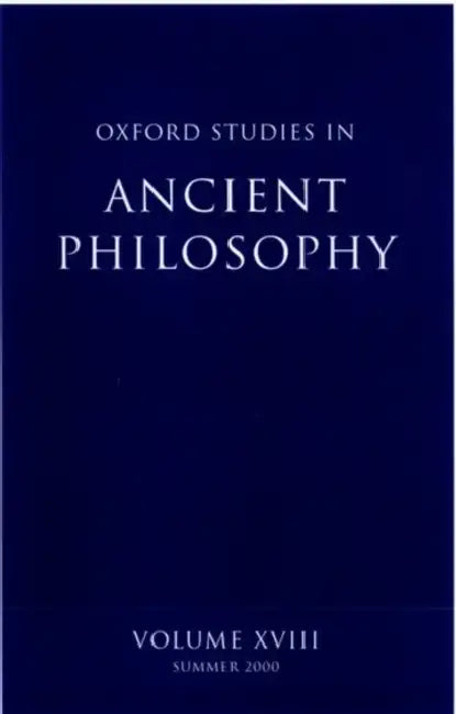 Oxford Studies in Ancient Philosophy: Volume XVIII by David N. Sedley