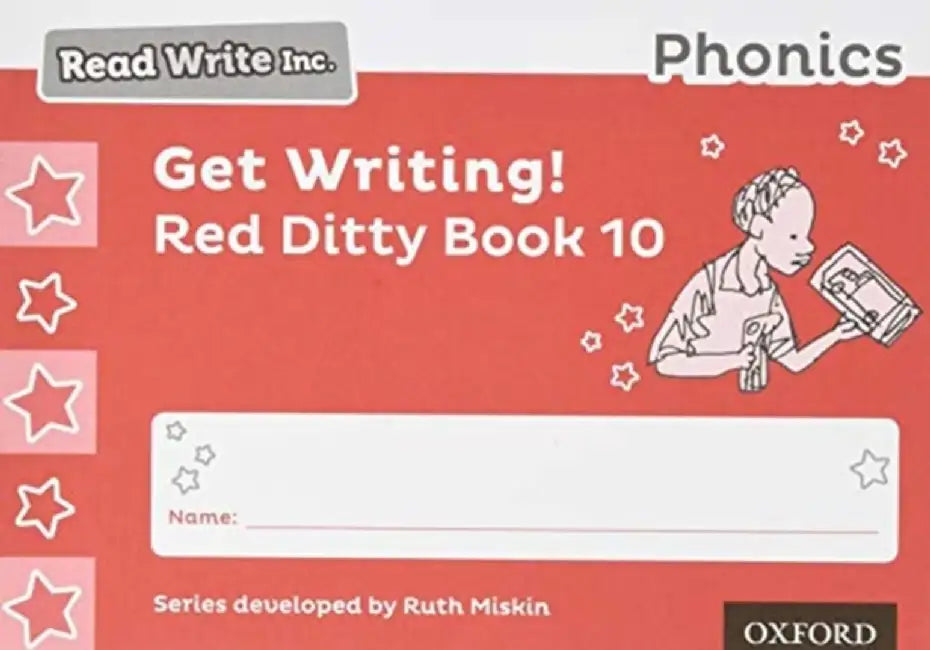 Read Write Inc. Phonics: Get Writing! Red Ditty Book 10 Pack of 10 by Ruth Miskin