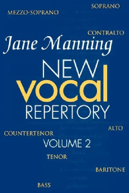 New Vocal Repertory: Volume 2 by Jane Manning